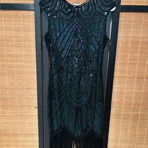 Emerald Green Sequin Dress size M